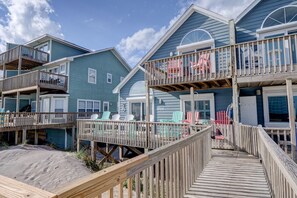Property grounds - 3944 Island Drive- Oceanfront Island Retreat, Views from the couch and deck!- Adjoining Side is A... (North Topsail Beach)