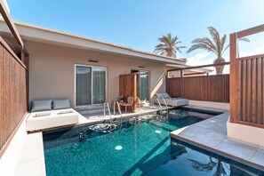 Superior Double Room, Pool View | Premium bedding, pillowtop beds, in-room safe, blackout drapes