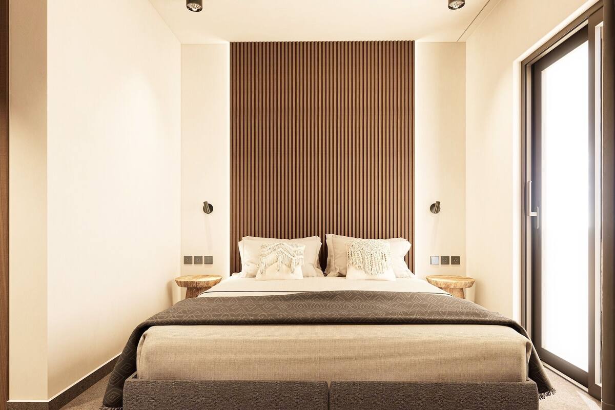 Double Room, Balcony, Partial Sea View | Premium bedding, pillowtop beds, in-room safe, blackout drapes