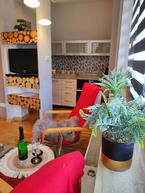 Apartemen Deluks (Nr 10) | 1 kamar tidur, meja kerja, setrika/meja setrika, dan Wi-Fi gratis