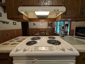 Fridge, microwave, oven, stovetop - Williams Cottage Cozy Comfy Lake Junaluska (Lake Junaluska)