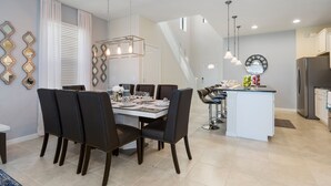 Villa | Private kitchen | Fridge, microwave, dishwasher, cookware/dishes/utensils - Disney Area 6 Bedroom Private Pool IHR 1023 (Kissimmee)