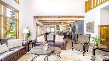 TV, fireplace, video games, DVD player