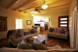 Smart-tv, eldstad och tv-spel