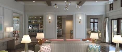 Villa | Living room | Flat-screen TV, fireplace