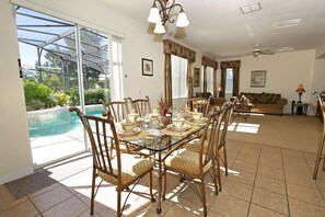 Villa | Private kitchen | Fridge, microwave, cookware/dishes/utensils