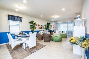 Villa (Windsor at Westside IHR 4061) | Living room | Flat-screen TV, DVD player - 7 Bdrm5.5 Bathvillagame Roomspa (Kissimmee)