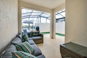 Ferienhaus | Wohnzimmer | Flachbildfernseher, Kamin