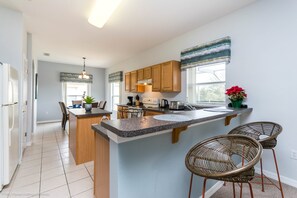 Villa | Private kitchen | Fridge, microwave, dishwasher, coffee/tea maker