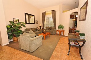 Villa | Living room | Flat-screen TV, DVD player