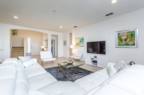 Villa (6160BOA) | Living room | Flat-screen TV - Cool and Modern 9 Bed 7 Ba Villa Pool & Spa 6160boa (Davenport)