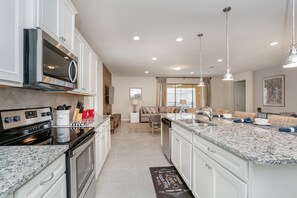 Villa (8909BENGAL) | Private kitchen | Fridge, microwave, dishwasher, highchair - 8 Bed 6 Ba Villa with Games, Pool & Spa (Kissimmee)