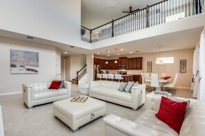 Living room - Family Friendly 6bed 5Ba Villa Games Pool Spa 9039 (Kissimmee)