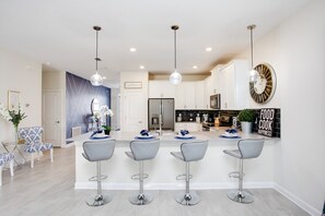 Villa (8816CRUDEN) | Private kitchen | Fridge, microwave, cookware/dishes/utensils - 9 Bdrm Champions Gate Villa (Davenport)