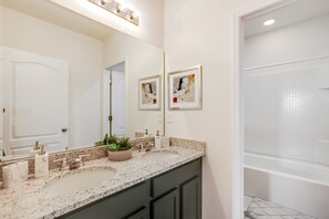 Villa (6070BOA  Luxury 6 Bedroom 4.Bath  Hom) | Bathroom | Separate bathtub and shower, deep-soaking bathtub, towels - 6bed 4Ba Villa Game Room Pool Spa (Davenport)