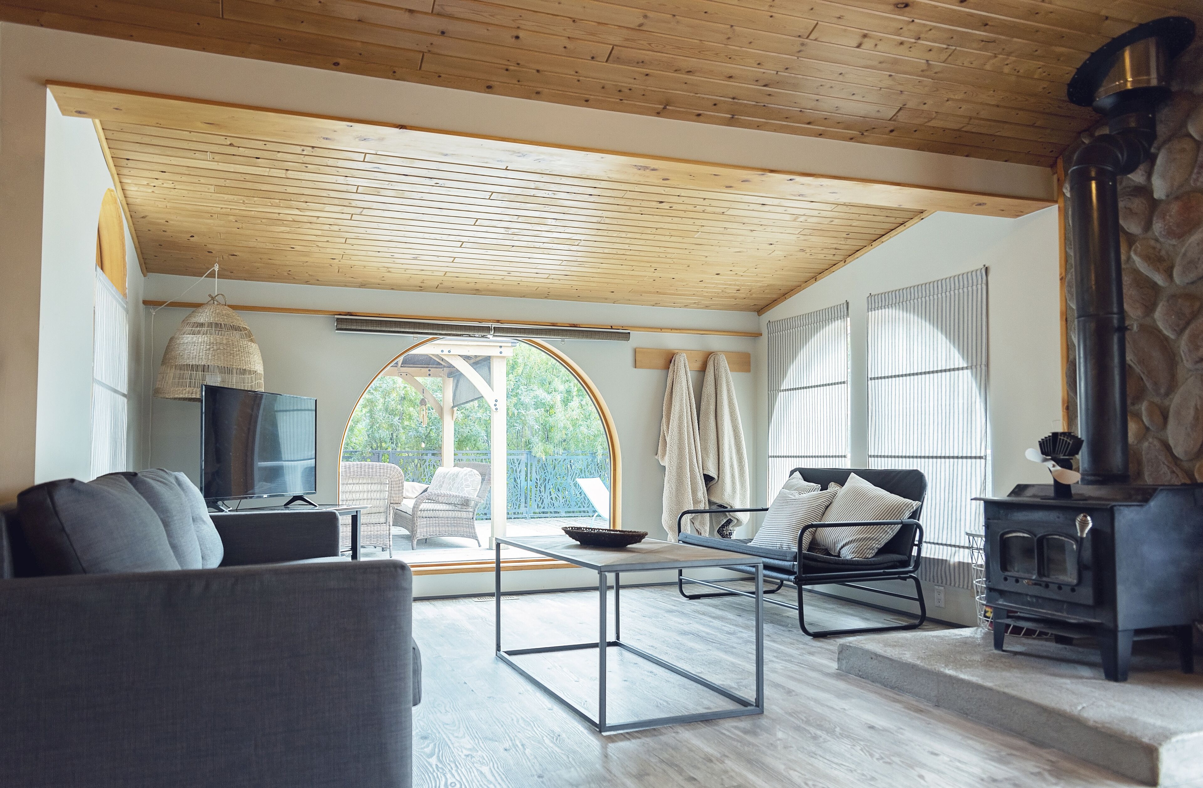 Living room with two sofa beds.