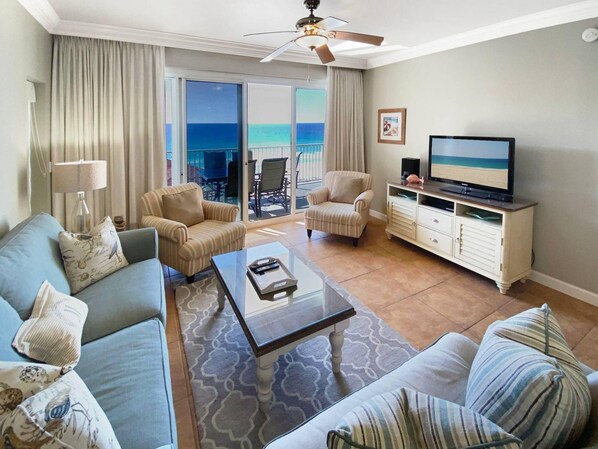 Condo, 2 Bedrooms, Ocean View | Living room - Tides 601 at Tops'l Beach Resort by Destin Getaways (Miramar Beach)