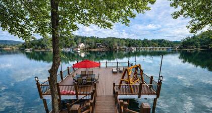 Cabin at White Oak Point | Private Waterfront Cabin on Lake Lure with Hot Tub
