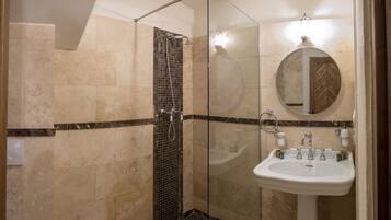 Comfort Double or Twin Room | Bathroom | Shower, free toiletries, slippers, towels