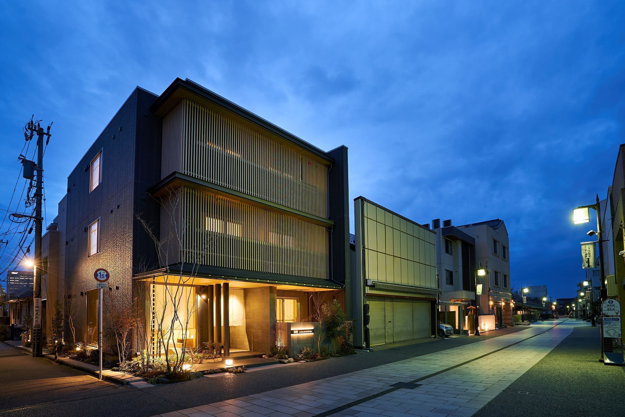 front of property – evening/night