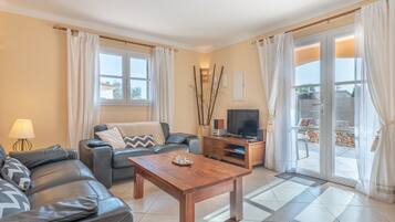 TV, DVD player, stereo