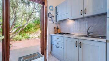 Fridge, oven, stovetop, electric kettle