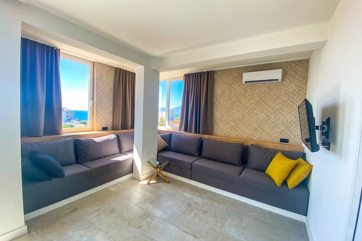 Deluxe Apart Daire | 1 yatak odası, kaliteli yatak takımı, ayrı ayrı döşenmiş, ses yalıtımı