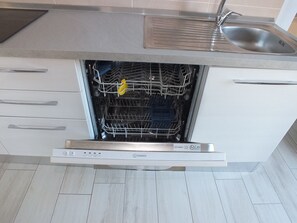 Fridge, oven, stovetop, dishwasher