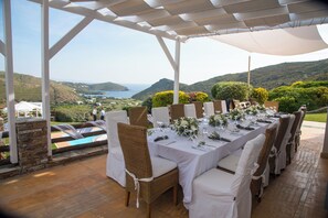 Villa, 4 chambres, balcon, vue sur le jardin | Vue depuis l’hébergement 