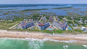 Enjoy stunning ocean views from this beachfront resort with access to a wide, sandy beach.
