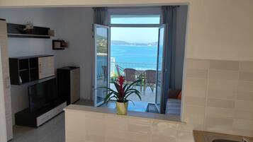 Apartment (Two-Bedroom Apartment with Balcony) | Living room | TV