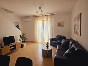 Apartment, 2 Bedrooms, Smoking, Balcony | Living area | TV - Corfu Glyfada Menigos Resort 59 (Corfu)