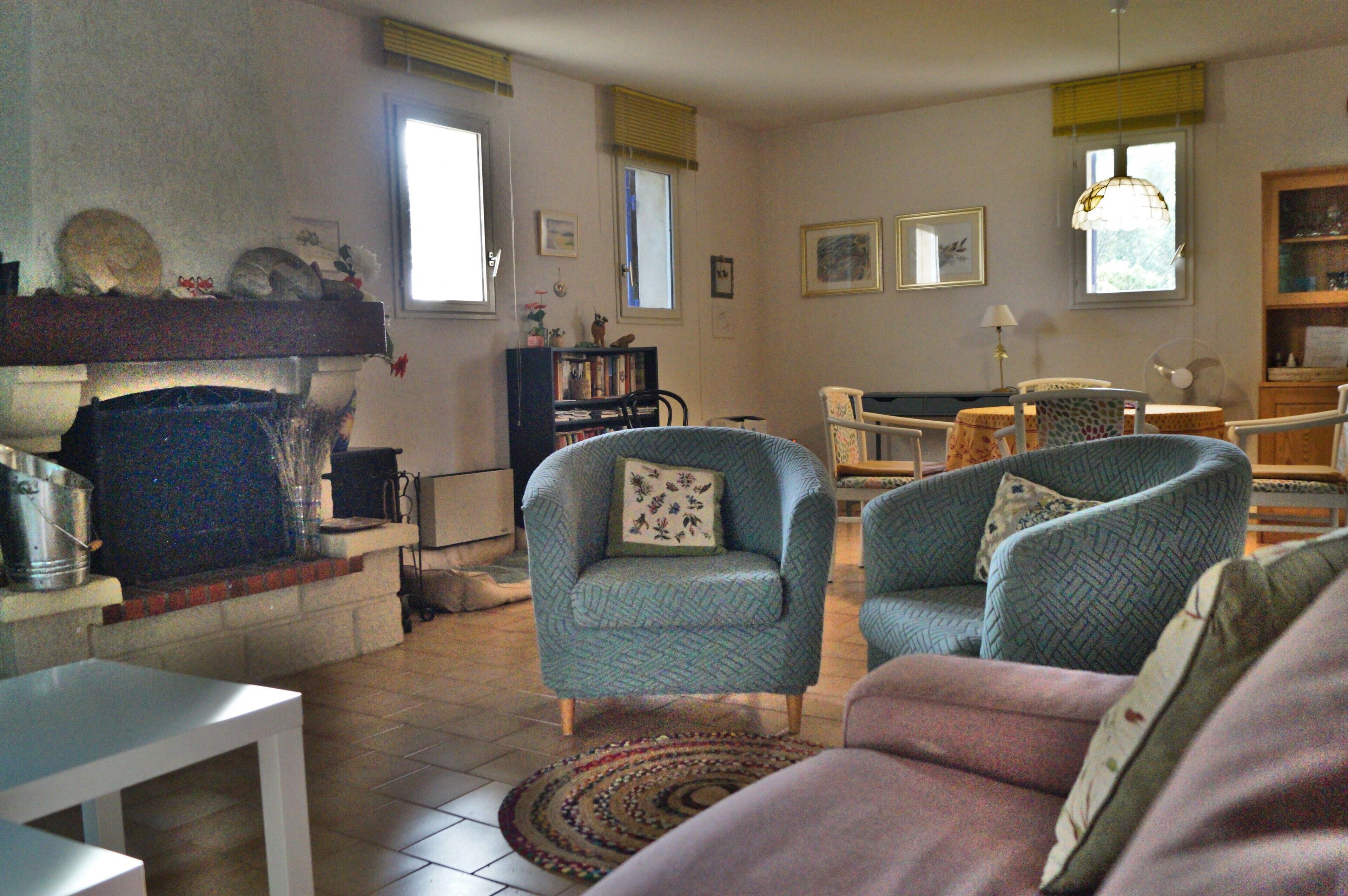 TV, fireplace, DVD player, stereo