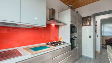 Fridge, oven, stovetop, dishwasher