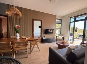 Villa, 3 Bedrooms, Smoking, Private Pool | Living room | TV, books