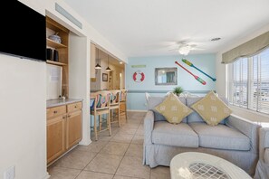 TV, DVD player - Oceanfront North Myrtle Beach Condo | Balcony, Pool, Beach Access & WiFi (North Myrtle Beach)