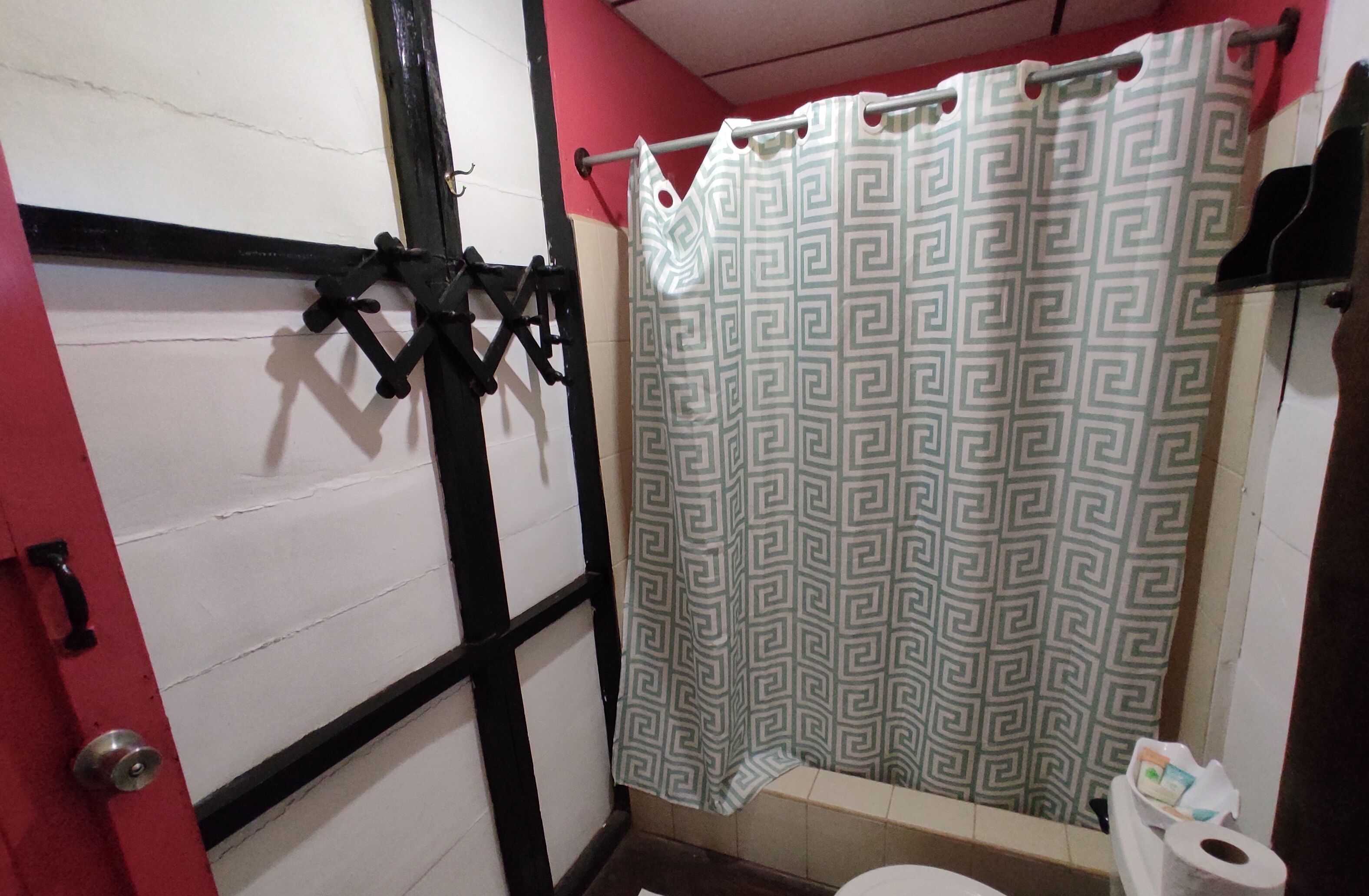 standard double room, 1 king bed, balcony, mountain view | bathroom | shower, towels, soap, shampoo