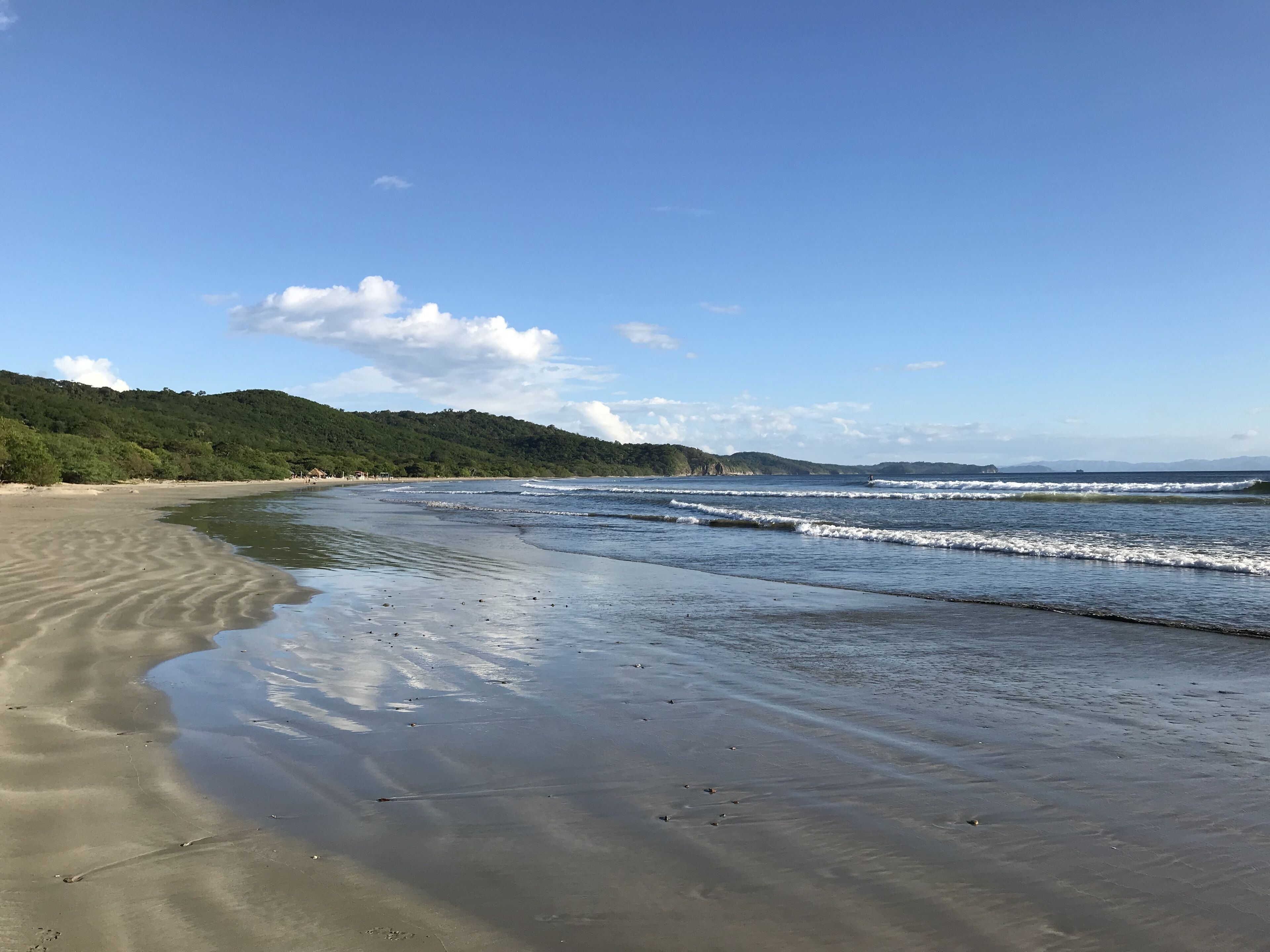 private beach, white sand
