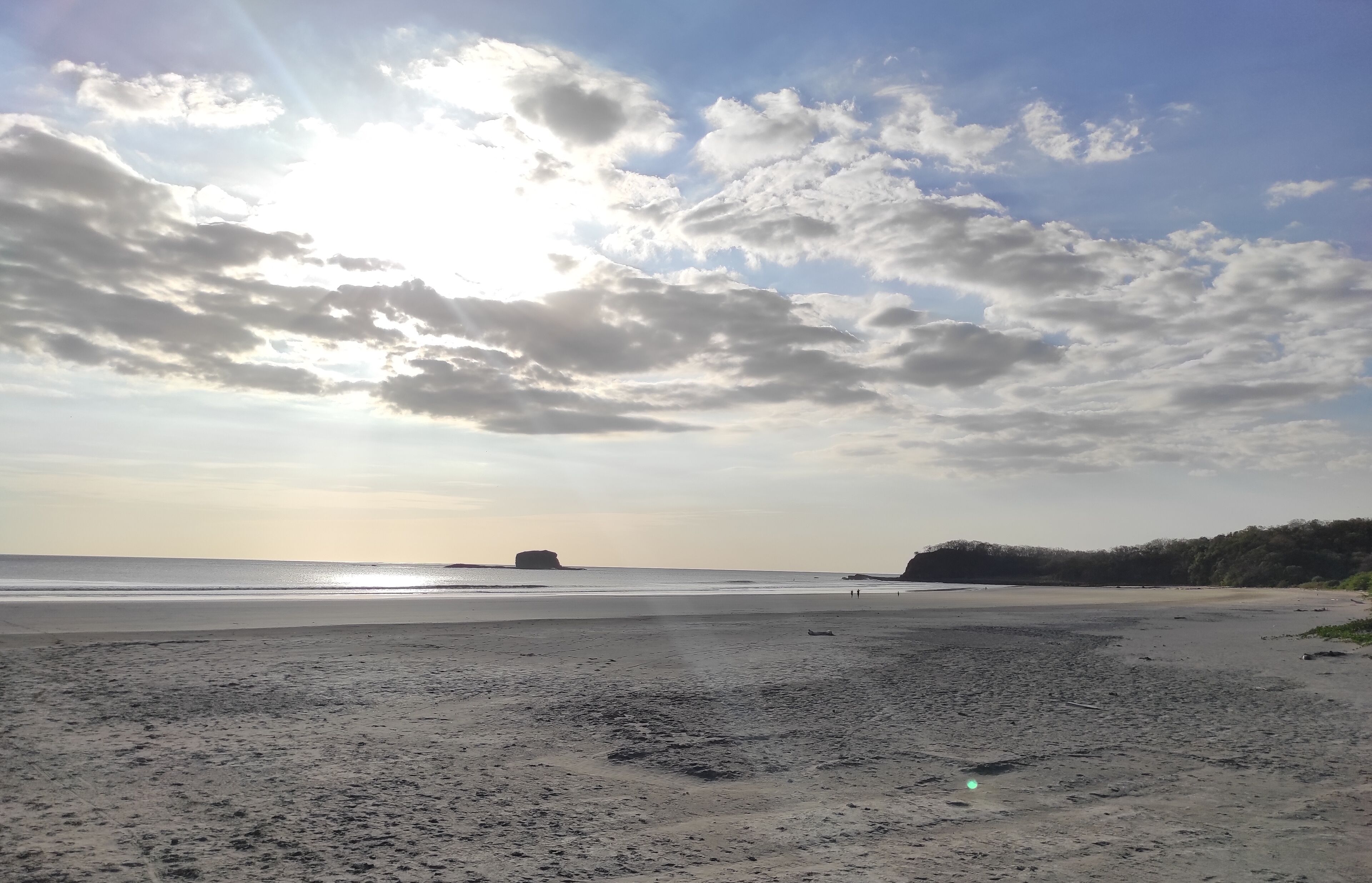 private beach, white sand