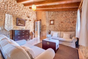 テレビ、暖炉、DVD プレーヤー