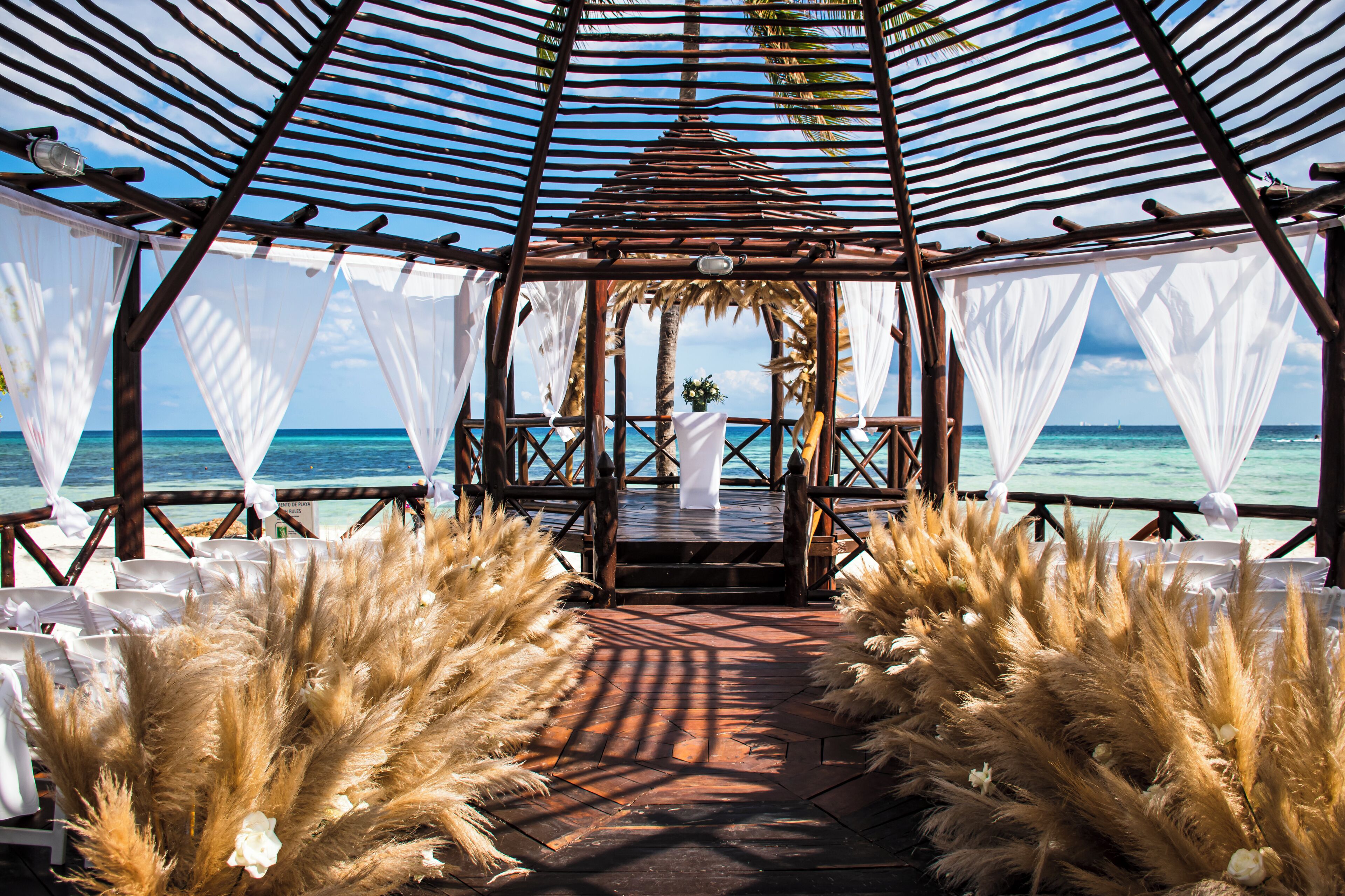 Outdoor wedding area