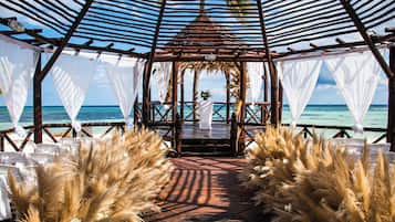 Outdoor wedding area