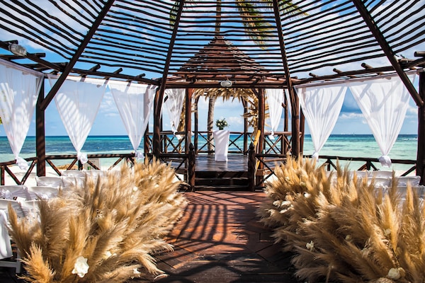 Outdoor wedding area