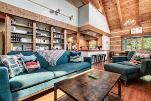 Smart TV, fireplace, video games, ping pong
