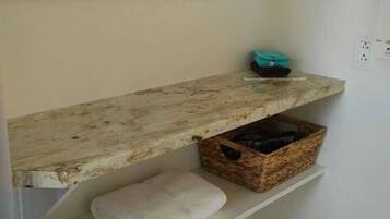 Luxury Room | Bathroom | Shower, bathrobes, heated floors