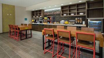 Free daily buffet breakfast