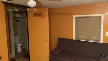 Flat-screen TV, books