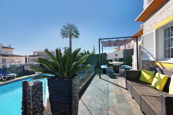 Pool - Mediterranean Villa "Calipso" with Wi-Fi, Terrace and Pool (Albufeira)