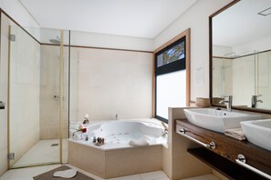 Bathtub, hair dryer, towels