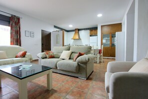 Televisión y chimenea 